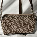 DKNY  Brown Signature monogrammed minimalist Small Crossbody Bag Photo 3