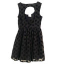 Jessica Simpson  Mini Dress Sz 4 Jet Black Sienne Fit & Flare Key Hole Back Lined Photo 1