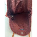 American Eagle  Straw Beach Bag Circular Rust Dark Red Large Tote Summer Spring Photo 2