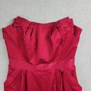 David's Bridal  Womens Dress Size 8 Pink Strapless Satin Mini Cocktail Party NEW Photo 15