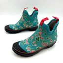 Harper Bogs  Fruit Ankle Rain Boots Blue Strawberries Photo 7