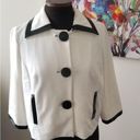 Dress Barn  Jacket White and Black Patent Leather Photo 6