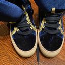 Alexander McQueen Blue Velvet Hightop Sneakers Photo 2