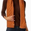 Michael Kors Michael by  Orange Cable Knit Scarf Photo 0