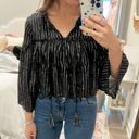 Nordstrom NSR Black Sparkly Blouse Photo 0