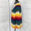 Moda  International Vintage Rainbow Striped Chunky Oversized Sweater Medium Photo 1