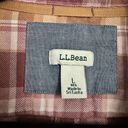 L.L.Bean Women’s  Plaid Long Sleeve Button Up Shirt Red Yellow L super soft Photo 4