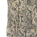 Christopher & Banks Snakeskin Print Jean Jacket Cream Gray Size Medium Photo 11