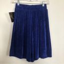 Krass&co NWT! VINTAGE! 80s KLG &  SLINKY BLUE RIBBED HIGH RISE WAIST BEDAZZLED SHORTS Photo 6