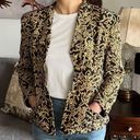 Jones Wear Black blazer with yellow gold pattern  10 / M Photo 0