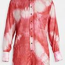 Plush Tie Dye Button Front Shorts Romper Pink Back Pocket Boho Retro Sz Sm NWT Photo 4