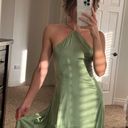 Sage Green Satin Formal Dress | NWOT Size XS Photo 1