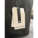 Nine West  Purse Kyelle Jet Set Embossed Satchel Black NEW With Tags $99 MSRP Photo 9