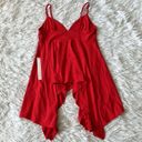 Susana Monaco  Women’s thin strappy V neck drape cami Tank in red size Small Photo 5