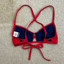 Speedo NWOT  Solid Peek-A-Boo Bikini Tie Back Top - Red - S Photo 4