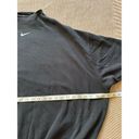 Nike  Womens Hoodie Black Fleece Crewneck Shirt Center Swoosh Boxy Oversized Sz M Photo 5