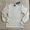 Modcloth NEW  Off-White Long Gathered Bishop Sleeves XS X Small Cream NWT Photo 2