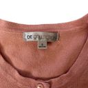 DE Collection Salmon Peach Women's Crewneck Button-Down Cardigan Sweater Size S Photo 2