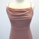 Birdy Grey NEW  Womens M Ash Dusty Rose Pink Maxi Dress Draped Neck Bridesmaid Photo 4