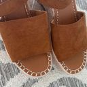 Seychelles Tan Cognac Suede Open Toe Ankle Strap Espadrille Wedge Sandals Size 9 Photo 1