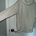 Aerie  oversized Sherpa zip up hoodie size xs cream color Photo 2