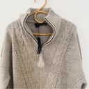 360 Cashmere  wool Alpaca blend half zip sweater in oatmeal Photo 3