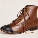 The Great 💕💕 The Cap Toe Boxcar Boot ~ Hickory Brown/Black 10 NWT Photo 3