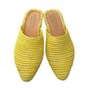 Krass&co Artemis Design . Raffia Babouche Yellow Flats Mules Slides Size 7 Photo 3