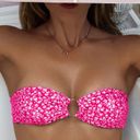 SheIn Swim Summer Beach Ditsy Floral Print Ruched Bust Bandeau Bikini Top Photo 0