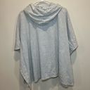 Sol Angeles | Light Blue Bleach Spotted Sweatshirt Poncho Hood S Photo 5