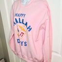 Modcloth Happy Challah Days Graphic Sweatshirt Soft Hannukkah Top Pink M Photo 4