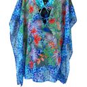 Bleu Rod Beattie 2 Piece  Tropical Flight Chiffon Cover-Up Caftan and Bikini Top Photo 5