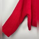 Oak + Fort  Red Cropped Knit Pullover Hoodie Sweater Photo 1