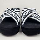 Calvin Klein  Jeans Resort Wedge Sandals White Black Size 10 M Photo 5