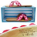 Draper James NIB  Piper Flat Sandals in Raspberry Pink Gingham Women's Size 8 Photo 11