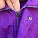 Vintage 90s SERAC purple nylon oversized windbreaker with roll up hood Size M Photo 5