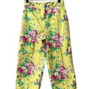 Ralph Lauren Yellow Floral Wide Leg Crop Pant Size 4 Photo 11