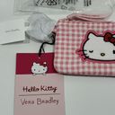 Vera Bradley  Sanrio Hello kitty Pink White Gingham Zip ID Case Coin Purse NIP Photo 1