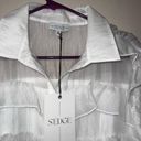 Edge NWT S’ White Sheer Long Sleeve Tiered Women Blouse Size XS Photo 4