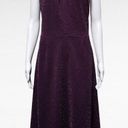 Scarlett  Sangria Lurex Jersey Knit Embellished Collar Fit & Flare Dress Size 14 Photo 0