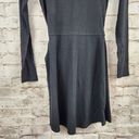 l*space L* Corinne Dress in Black Ribbed Long Sleeve Small NWT Long Sleeve Photo 5