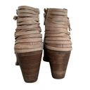 Jessica Simpson  Cerrina Booties in Tan Leather Ankle Boot Boho Size 8.5 Photo 3