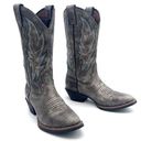 Justin Boots Justin Calimero Graphite Bomber Gray Blue Leather Western Boots Women’s Size 7.5 Photo 0