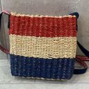 Tommy Hilfiger  Red White and Blue Straw Crossbody purse Photo 3