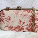 Gucci  Linen Herbarium Cherry Blossom Print Broadway Box Chain Clutch Bag Photo 3