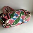 American Eagle AE Pink Brown Fish Abstract Print Cotton Canvas Medium Tote Bag Photo 2