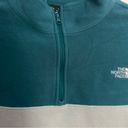 The North Face  Blue Green Zip Up Pullover Women Medium Photo 7