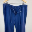 Tommy Hilfiger  Pants 16 Womens Navy‎ Blue Linen Blend Lightweight Drawstring Photo 3