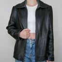 Nine West Vintage 90s  Black Leather Jacket Photo 4