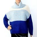 The Moon NWT & Madison Chunky Turtleneck Color block Sweater Photo 0